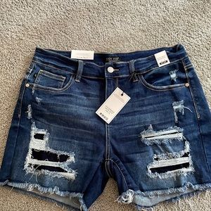 Judy Blue Davi Destroyed Denim Shorts